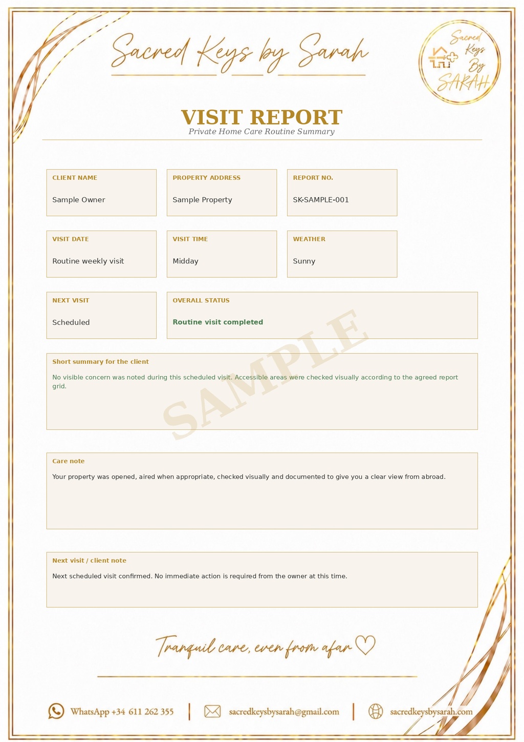 Report summary sample report preview
